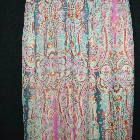 Trixxi Beige Lace Pink Floral Maxi Summer Dress - Picture 3 of 8